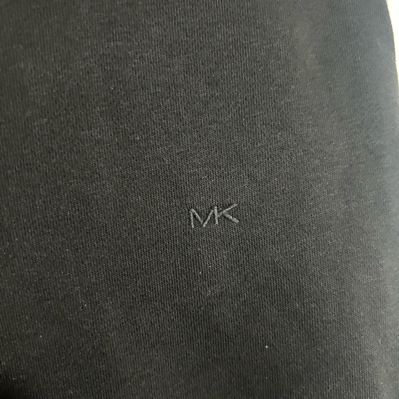 Michael Kors MK Men’s Large Black Hooded Sweatshirt Tape Logo Hoodie - Picture 9 of 13
